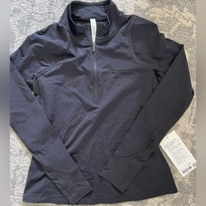 NWT Lululemon Nulux Half-Zip Long Sleeve Shirt - Black, Size 8